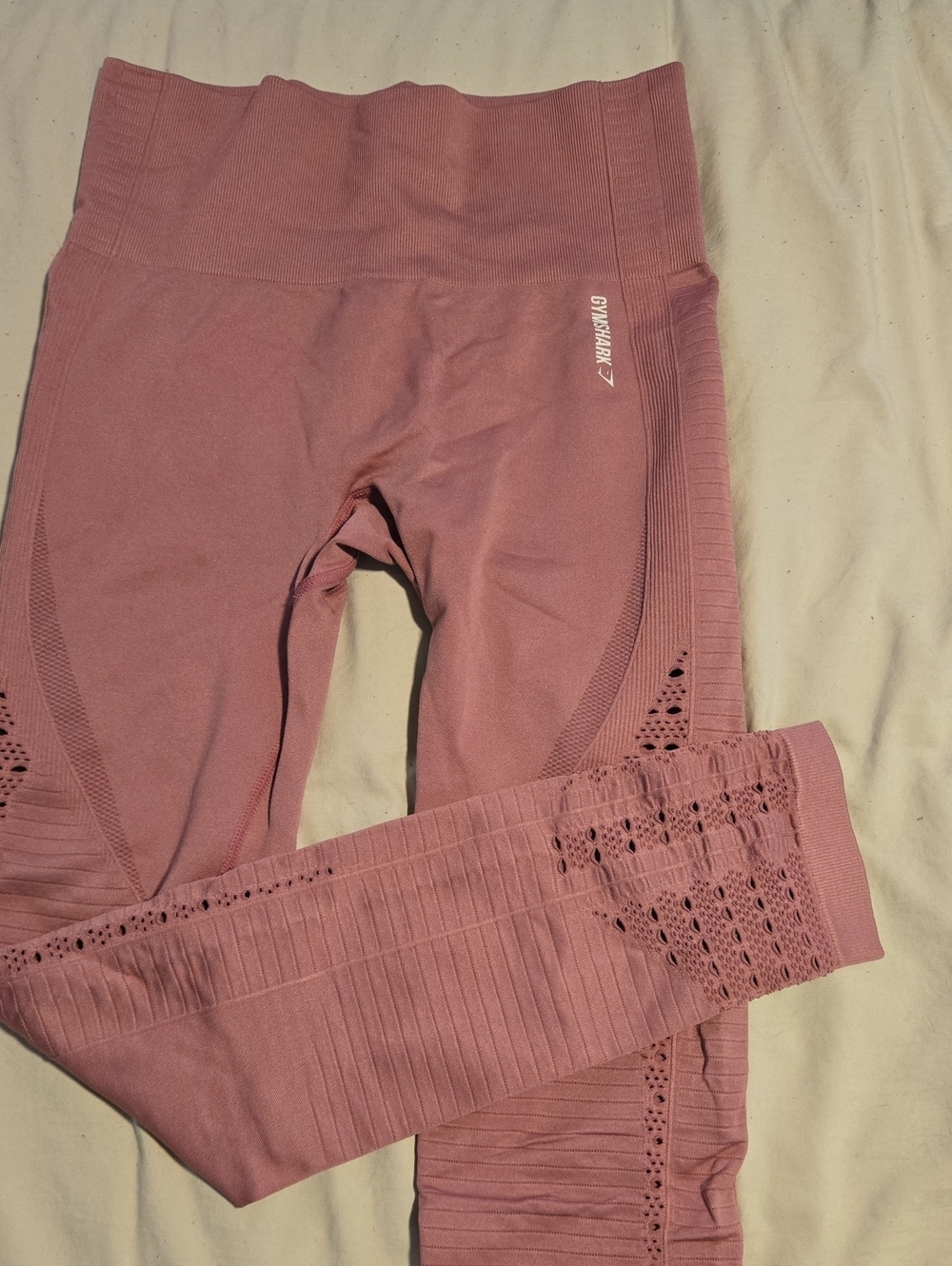 Gymshark Kids Ribbed Seamless Leggings - Dusty Rose Pink
